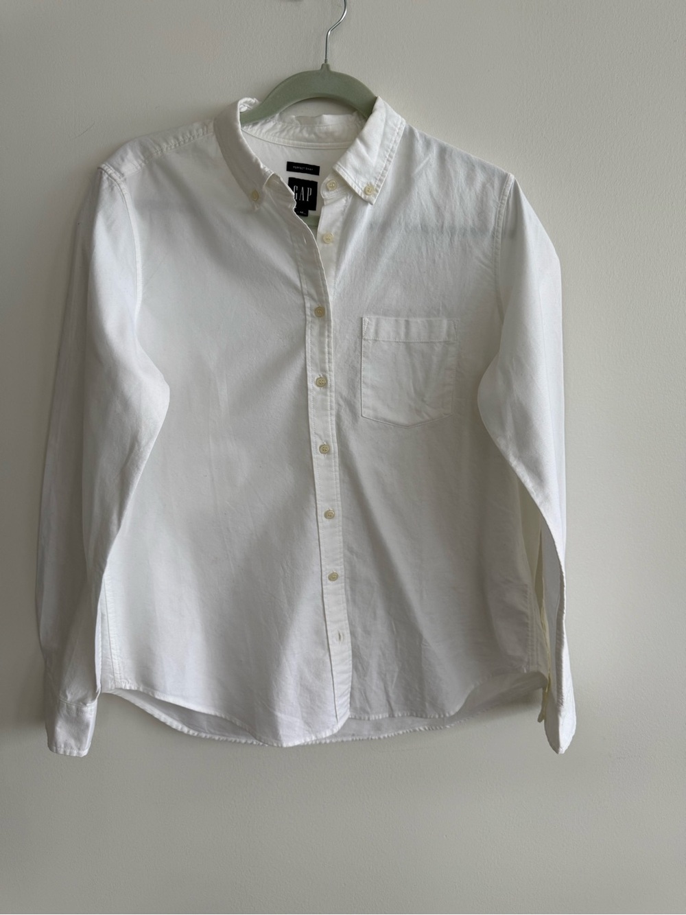 GAP Women's White Button-Down Shirt